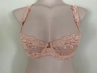La Perla Bra 34B Coral, Lace, Underwire, No Padding Italy Size 2 - Image 1 of 4