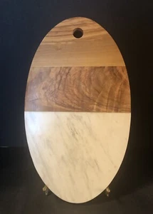 Williams & Sonoma Olivewood and Marble Cheese Charcuterie Board Server Platter - Picture 1 of 4