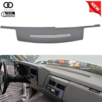 Molded DASH PAD COVER Overlay Light Grey For Chevy GMC Truck C1500 K1500 88-1994 - Image 1 of 4