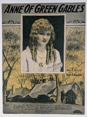 Mary Miles Minter немой фильм Anne of Green Gables антикварные ноты 1919 - Изображение 1 из 4
