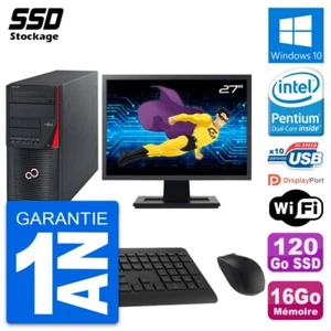 PC tour Fujitsu W530 MT Bildschirm 27 " Intel G3220 RAM 16Go SSD 120Go Windows - Bild 1 von 8