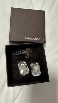 Большие серьги с кристаллами Swarovski из Италии Ребекка - Изображение 1 из 4