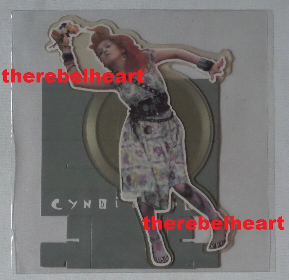 CYNDI LAUPER She Bop 1984 UK Shaped Picture Disc UNUSED CARD PLINTH STAND - Rare Foto 1 de 1