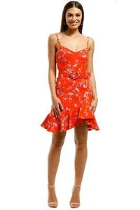 NICHOLAS Arielle Frill Dress in Poppy Print Cocktail Party Size 6 AU |RRP 595.00 - Picture 1 of 2