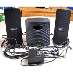 Monsoon Speakers MH-350 PC Audio System 2 Speakers Subwoofer 12VAC Remote - Picture 1 of 4