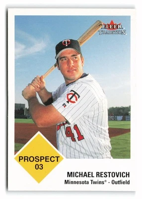 2003 Fleer Tradition #445 Michael Restovich Minnesota Twins - Image 1 of 2