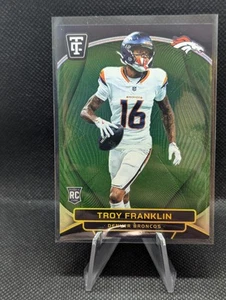 2024-25 Totalmente Certificato Troy Franklin /5 RC Verde Platino Specchio SSP Rookie - Foto 1 di 3