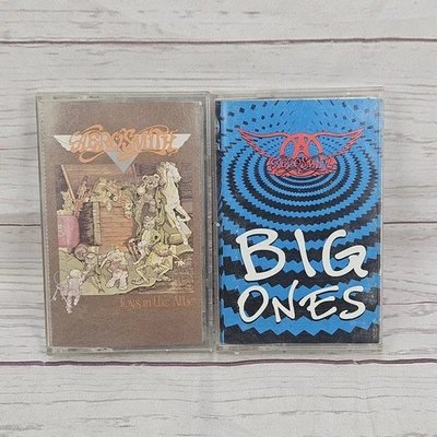 2 Aerosmith Cassette Tapes Big Ones 1995 Toys In The Attic 1993 *Untested  - Image 1 of 3