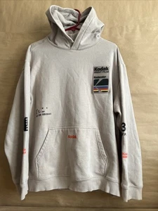 Sudadera con Capucha H&M Kodak Logo Beige Calce Suelto Sin Cuerdas Talla XL Pullover - Imagen 1 de 8