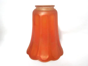 ANTIKER KAISERLICHER NUART RINGELBLUMENKUNST GLAS LAMPENSCHIRM 2 1/4" FITTER - Bild 1 von 8