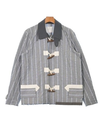 Sacai Giacca Uomo Casual Grigio Bianco Righe Azzurre Usata M