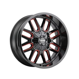 (1) MAYHEM COGENT 17X9 6-135/6-139.7 106 Buje -12 Llanta negra desplazada - Imagen 1 de 5