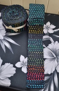Jelly Roll Batik Pretty Black & Polka Dot. - Picture 1 of 8