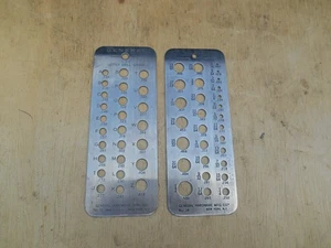 Vintage General No. 12 and No. 14 Fractional Size Drill Gauges - Picture 1 of 3