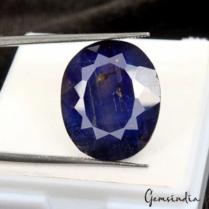 Piedra preciosa de Ceilán suelta de corte ovalado de zafiro azul natural certificado 36,80 quilates grado AAA - Imagen 1 de 6