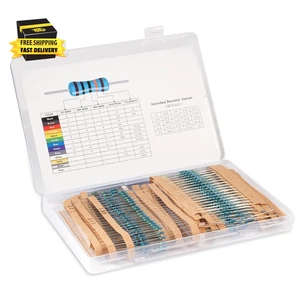 1000 PCS Resistor Kit 1/4 W +-1% Premium Metal Film Resistors Assortment Kit, 25 - Picture 1 of 6