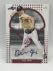 2018 Foglia Gioco Perfetto Vetrina Nazionale Red Proof 1/1 Nick Dean Auto Con Coa - Foto 1 di 2