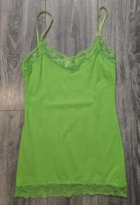 Bozzolo Spitzen Cami Tank Top Grün Damen Gr. L Y2K Festival Lagenlook Rave Bunt - Bild 1 von 6