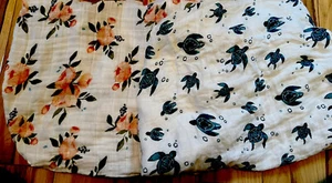 Little Unicorn /Bebe Au Lait Muslin Changing Pad Covers TWO NEW “spearmint Baby” - Picture 1 of 7