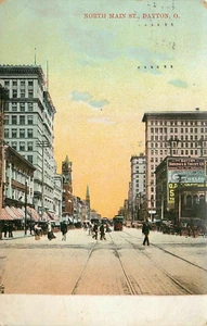 Postkarte Ohio North Main Street View Dayton 1909 - Bild 1 von 2