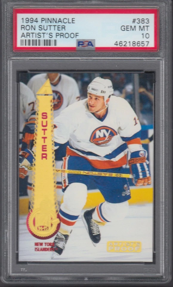 RON SUTTER, 1994 Pinnacle Artist's Proof #383, PSA 10 (Pop 1) - Image 1 of 1