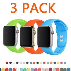 3Pack Silicone iWatch Sport Band Strap For Apple Watch Ultra2 9 8 7 6 SE 44/49mm - Picture 1 of 40