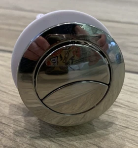 Botón de descarga de inodoro redondo de níquel cepillado doble descarga para orificio de 38 mm - Imagen 1 de 3