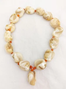 RARE! Antique Ottoman Nacre Mother of Pearl Red Coral Prayer Beads 134 g - Picture 1 of 12