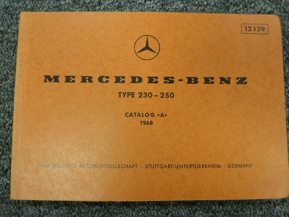 Mercedes Benz 230 250 W114 1968-1973 manual catálogo de piezas 1969 1970 1971 1972 Foto 1 de 1