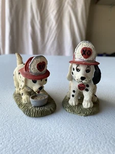 Dalmatian Firedogs Figurines Lot Of 2- Each One Is Approx. 3 X 2 1/2 X 1 3/4 “ - Picture 1 of 5
