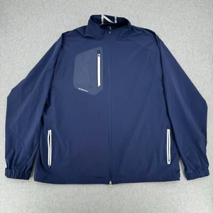 Zero Restriction Jacket Men's 2XLT Navy Full Zip Vented Light Windbreaker Golf - Picture 1 of 15