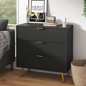 3 Drawer Dresser for Bedroom, Nightstand Chest of Drawers, Organizer Cabinet - Picture 1 of 16