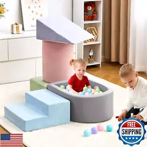 RELIANCER 5PCS Toddler Climbing Toys with Ball Pit,Climb and Crawl Foam Block - Picture 1 of 5