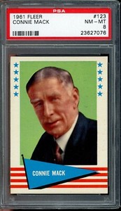 1961 Fleer Baseball #123 Connie Mack PSA 8