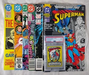 PSA 9 Mint - 1992 DC Cosmic Cards Superman #1 #177 With Comic Goodies! - Picture 1 of 13