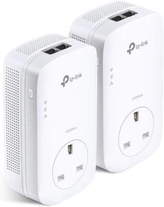 TP-Link TL-PA9020PKIT 2-Port Gigabit Passthrough Powerline Starter Kit UK-Steck - Photo 1/2