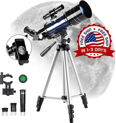 telescopio refractor astronómico con trípode para niño niña principiantes regalo - Image 1 of 4