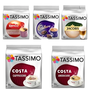 Tassimo 56 Coffee Pod Disc Variety Box Latte Cappuccino Americano Free Shipping  - Picture 1 of 6