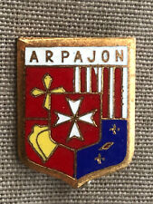 Régionalisme : insigne blason de la ville d'Arpajon 1930