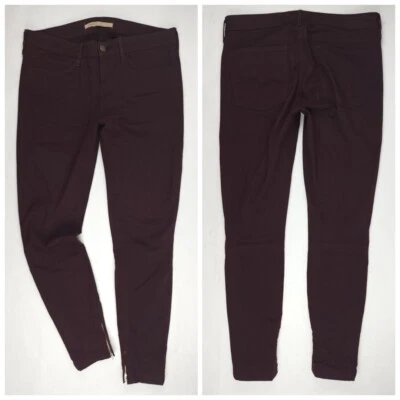 VINCE Womens 30x28 DYLAN zipper leg Skinny Jeans  in dark raisin burgundy  - Image 1 of 4