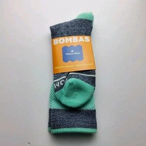 Bombas Merino Wool Blend Midweight Crew Socks Size L (Men's 9.5-13, Wo 11-13) - Picture 1 of 4