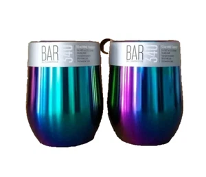 2 PACK Cambridge Bar340 Wine Tumbler With Lid Rainbow 12 Oz Each BPA-FREE LIDS - Imagen 1 de 8