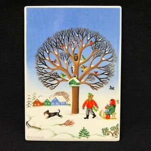 De colección Villeroy & Boch Monika Cronshagen Cerámica Postal Arte Azulejo Paseo en Trineo - Imagen 1 de 11