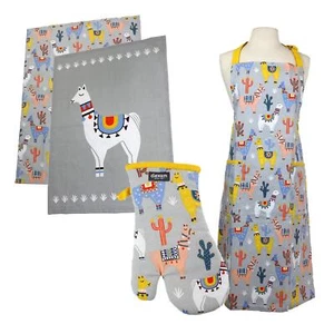 Dexam 'No Probllama' Schürze, Geschirrtücher & Ofenhandschuh Set - Bild 1 von 1