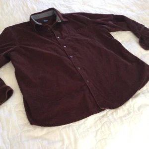 Basic Editions Mens Shirt Size XL Pin Whale Corduroy Button Up Long Sleeve - Picture 1 of 4
