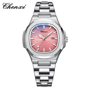 CHENXI Women Watch Fashion Pink Dial Steel Wristwatch Luminous Pointer Watches - Picture 1 of 39