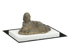 Setter - figurina con un cane su una base di legno bianca, Art Dog IT