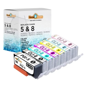 7PK PGI-5 CLI-8 PC PM Ink Cartridges Set for Canon PIXMA MP950 MP960 MP970 - Picture 1 of 9