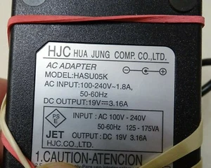 HJC Hua Jung HASU05K 19V Adapter Netzteil GEBRAUCHT - Bild 1 von 2
