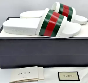 Gucci Pursuit Men's Pool Slides UK12 US12.5 $470 - Picture 1 of 12